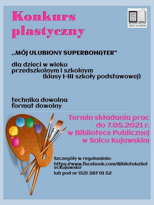 plakat informujący o konkursie plastycznym