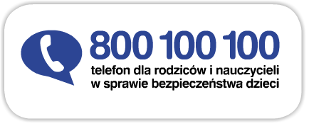 logo telefonu zaufania dla rodziców z podanym numerem