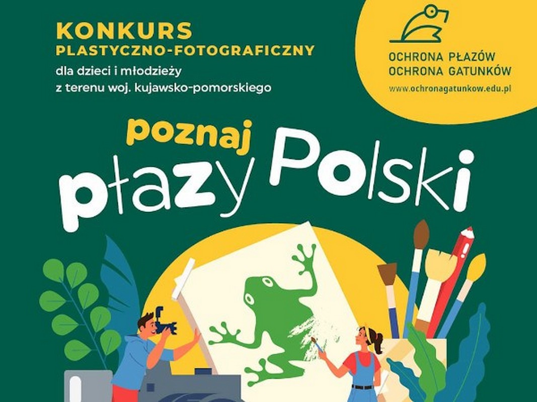 plakat reklamujący wojewódzki konkurs plastyczny